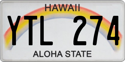 HI license plate YTL274