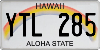 HI license plate YTL285