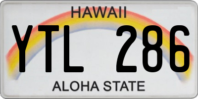 HI license plate YTL286