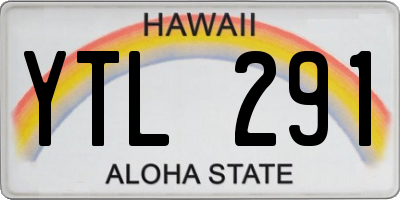 HI license plate YTL291