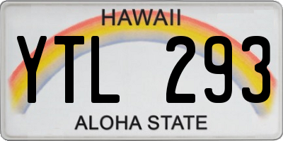 HI license plate YTL293