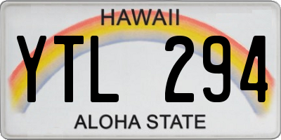 HI license plate YTL294