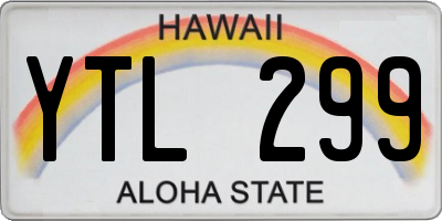 HI license plate YTL299