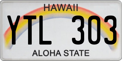 HI license plate YTL303