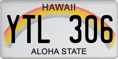 HI license plate YTL306