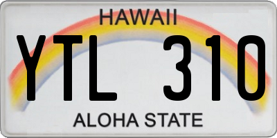 HI license plate YTL310