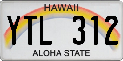 HI license plate YTL312
