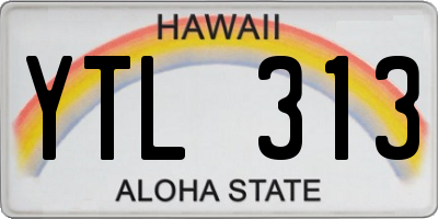 HI license plate YTL313