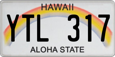 HI license plate YTL317