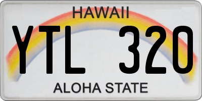 HI license plate YTL320