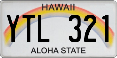 HI license plate YTL321