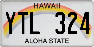 HI license plate YTL324