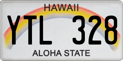 HI license plate YTL328