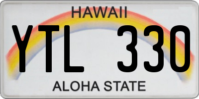 HI license plate YTL330