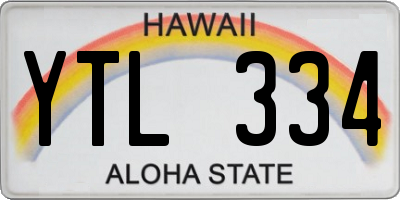 HI license plate YTL334