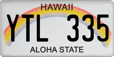 HI license plate YTL335