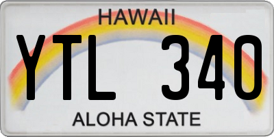 HI license plate YTL340