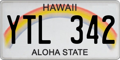 HI license plate YTL342