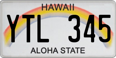 HI license plate YTL345