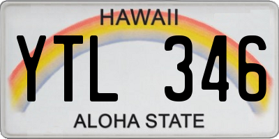 HI license plate YTL346