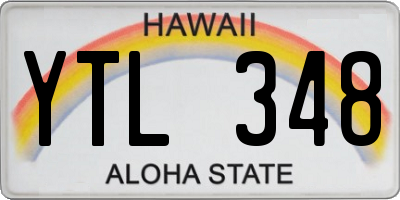 HI license plate YTL348