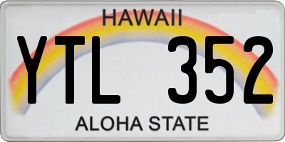 HI license plate YTL352