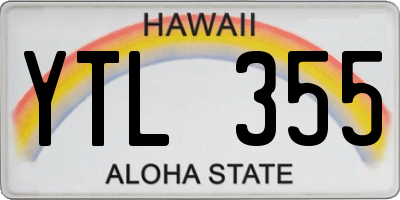 HI license plate YTL355