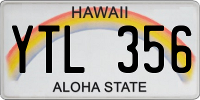 HI license plate YTL356