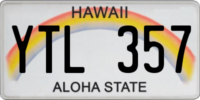 HI license plate YTL357