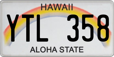 HI license plate YTL358