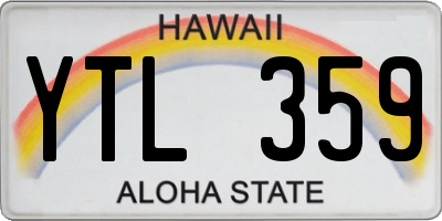 HI license plate YTL359