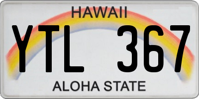 HI license plate YTL367