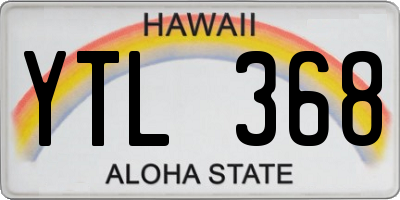 HI license plate YTL368