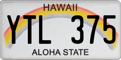 HI license plate YTL375