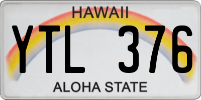 HI license plate YTL376