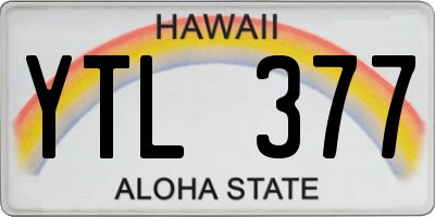 HI license plate YTL377