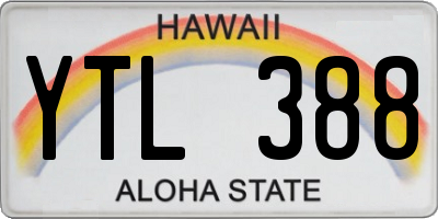 HI license plate YTL388