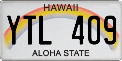 HI license plate YTL409