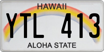 HI license plate YTL413