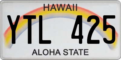 HI license plate YTL425
