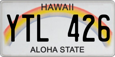 HI license plate YTL426