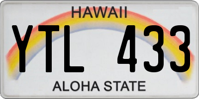 HI license plate YTL433