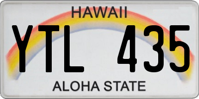 HI license plate YTL435