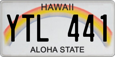HI license plate YTL441