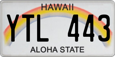 HI license plate YTL443