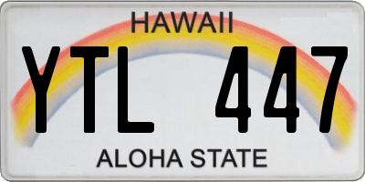 HI license plate YTL447
