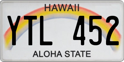 HI license plate YTL452