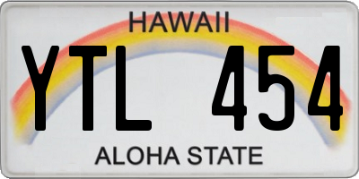 HI license plate YTL454