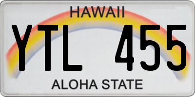 HI license plate YTL455