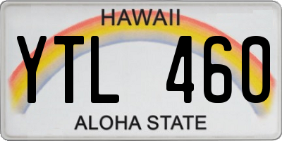 HI license plate YTL460